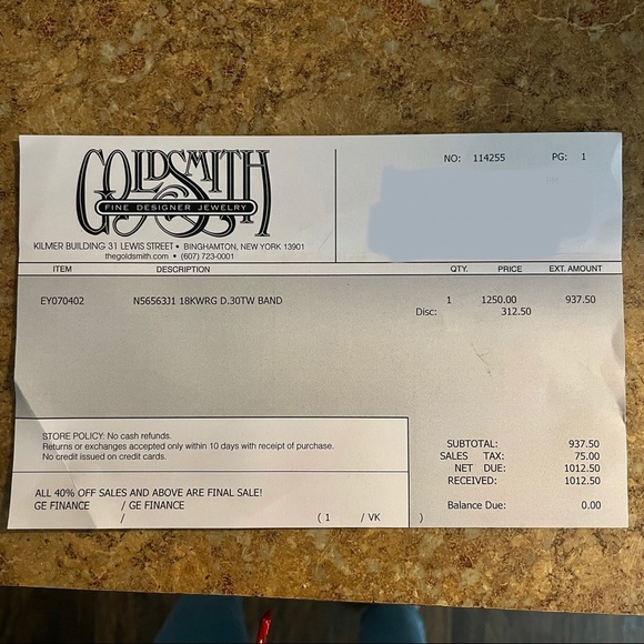 18k White Gold Custom Wedding Band - Picture 11 of 12